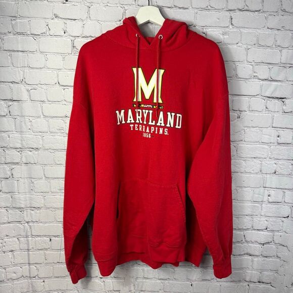 Champion Univ of Maryland Hoodie Red 2XL - Picture 1 of 8